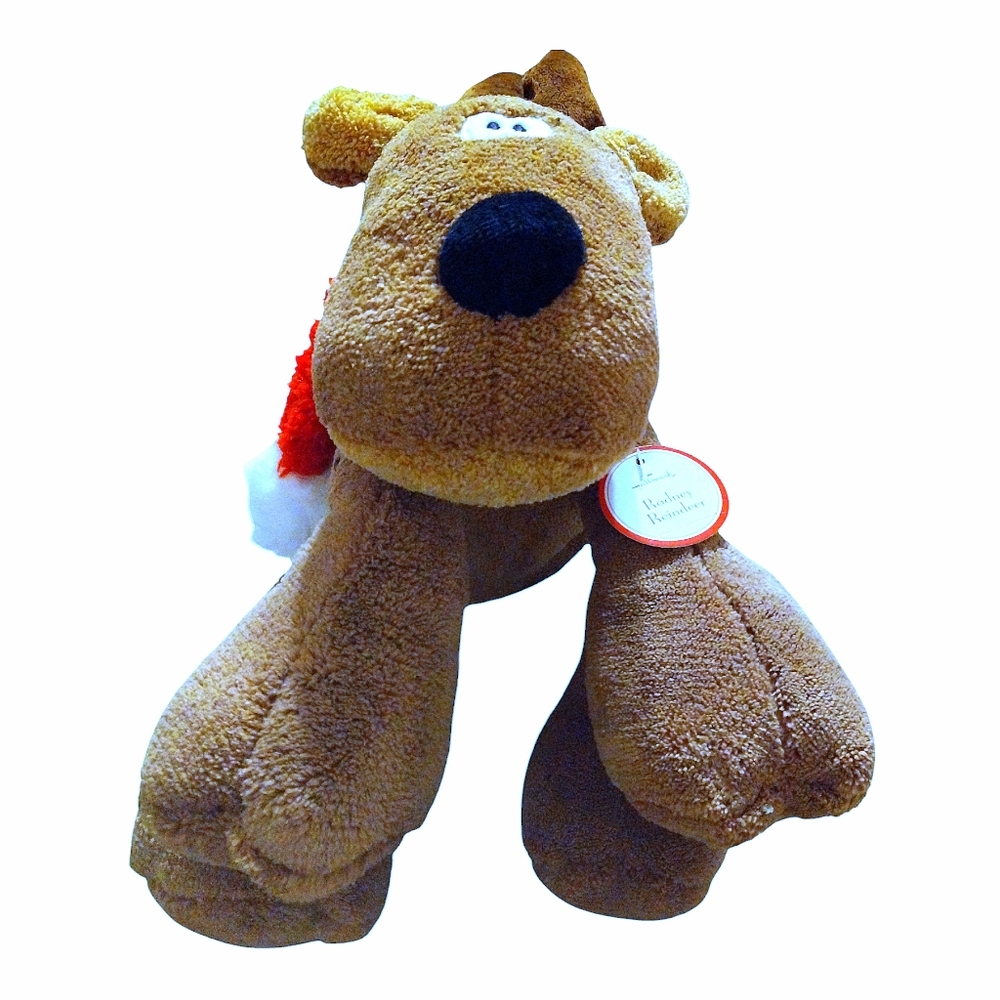 Vintage 1980 Hallmark Plush Rodney Raindeer NEW WITH TAG 12" X 7"